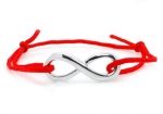 Tioneer Sterling Silver Infinity Red Rope Adjustable (5 to 10) Bracelet