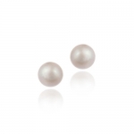18K Gold Over Sterling Silver Freshwater Cultured 6-6.5Mm Pink Pearl Stud Earrings