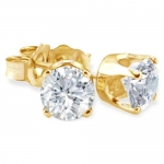 1/3ct Round Diamond Stud Earrings in 14k Yellow Gold