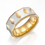 Stunning Mens Tungsten Ring Wedding Band (Gold, 9mm) (10)