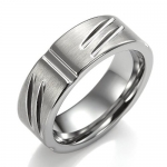 Stunning Infinity Tungsten Mens Ring Wedding Band 8mm (Silver) (8)