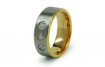 Tioneer 18K Gold Plated Titanium Wedding Ring - Size 6