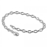 SilberDream Charms bracelet 925 Sterling Silver 7.48 inch original Charm Collection necklace for charm pendants FC0402