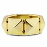 Gold Pyramid Stretch Bracelet