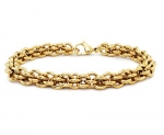 Tioneer Gold Plated Stainless Steel Women's Bracelet (Length: 7) Available Length: 7, 7.5, 8