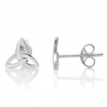 925 Sterling Silver Triangle Celtic Knot Post Stud Earrings 10 mm Women Men Jewelry
