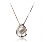 PearlsOnly Amanda White 6.0-6.5mm AAAA Freshwater Sterling Silver Cultured Pearl Pendant