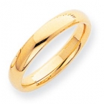 10K Yellow Gold Men's & Ladies 4MM Comfort Fit Wedding Band Size 4.5
