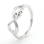 Tioneer Sterling Silver Infinity Love Ring - Size 6.5
