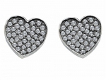 Star K Heart Shape Love Earrings with Cubic Zirconia