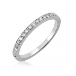 14k White Gold Wedding Diamond Band Ring (GH, I1, 0.25 carat)