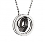 Stainless Steel Men Necklace Pendant Eternal Love Interlocking Design 24 Chains Amazon Fulfilled