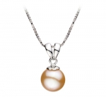 PearlsOnly Sally Pink 9.0-9.5mm AA Freshwater Sterling Silver Cultured Pearl Pendant