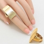 Womens Gold Rectangular Stretch Ring Lead Compliant Size : 3/4 X 1 1/4, Stretchable