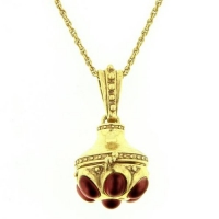 1928 Jewelry Antique Gold & Garnet 34 Locket