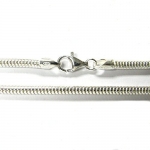 .925 Sterling Silver 7.5 3mm Snake Cable Bracelet For European Bead Bead Charms
