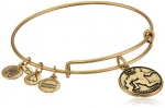 Alex and Ani Rafaelian Gold Finish Aquarius II Expandable Wire Bangle Bracelet, 7.25