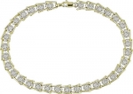 10k Yellow Gold Accent Diamond Bracelet (1 Cttw, G-H Color, I3 Clarity), 7