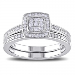 Sterling Silver Diamond Wedding Ring (0.25 Cttw, G-H Color, I2-I3 Clarity)