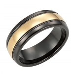 Outstanding Tungsten Ring Mens Wedding Band 8mm (Gold Black) (12)