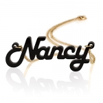 Personalized Acrylic Name Necklace with 18k Gold Plated Chain -Custom Made Choose Any Color and Any Name (16 Inches)