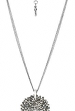 Kenneth Cole New York Woven Item Black Diamond Color Woven Faceted Bead Pendant Necklace, 18