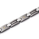Mens Titanium Riveted Italian Style Bracelet