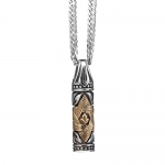 Vintage Style Mens Star of David Magen David Stainless Steel Pendant Chain Necklace