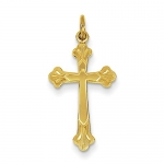 Sterling Silver with 18K Plating Cross Charm