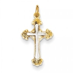 18k Gold-plated Sterling Silver Cross Charm