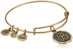 Alex and Ani Rafaelian Gold Finish Initial B Expandable Wire Bangle Bracelet, 7.25