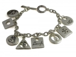 Richly Engraved Charm Toggle Bracelet Celebrating 8 Special Season of Life