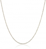 14k Yellow Gold Light Rope Chain Necklace, 16