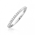 14k White Gold Wedding Diamond Band Ring (HI, I, 0.25 carat)