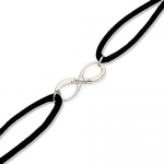 Infinity Bracelet Sterling Silver Engraved with Any Name (5.5 Inches)