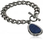 Kenneth Cole New York Blue Druzy Toggle Charm Bracelet