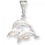 Sterling Silver Trio of Dolphins Pendant