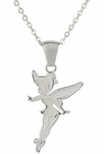 Disney Tinkerbelle Sterling Silver Pendant Necklace and 18 Chain
