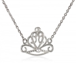 Disney Princess Sterling Silver Crown Necklace