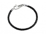 SilveRado LC002-21 Leather Black 3.0mm 8.3 inch Pandora Compatible Bead Bracelet
