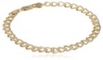Gold Plated Sterling Silver Double-Link Chain Bracelet, 8