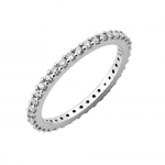 14k White Gold Diamond Eternity Band Ring (H, I1-I2, 0.50 carat)