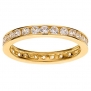 Size 7 Eternity Channel Set Cubic Zirconia Band 14k Yellow Gold Ring