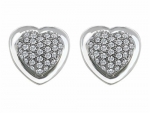 Star K Heart Shape Love Earrings with Cubic Zirconia