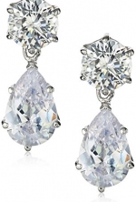 CZ by Kenneth Jay Lane Special Occasion Round with Pear Drop Earrings