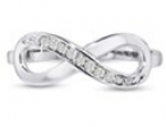 SuperJeweler H071314 BR z9 Eternal Love Infinity Ring With Cubic Zirconia Accents Size - 9