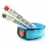 Child ID Bracelet - BLUE - Medical ID band - Velcro closure - Kids Ages 2-9 - up to 6 wrist