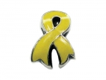 Zable Awareness Ribbon Yellow Pandora Compatible Bead / Charm