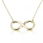 Infinity Pendant 18k Gold Infinity Necklace (14 Inches)