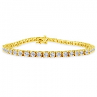 SuperJeweler H0404139-1-YG 2Ct Genuine Diamond Tennis Bracelet In 14K Yellow Gold